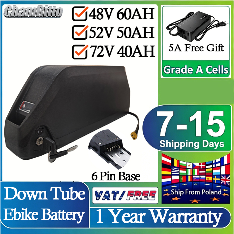แบตเตอรี่จักรยานไฟฟ้า 52V 50AH - 60V 30Ah 21700 Battery Pack บทวิจารณ์และราคา